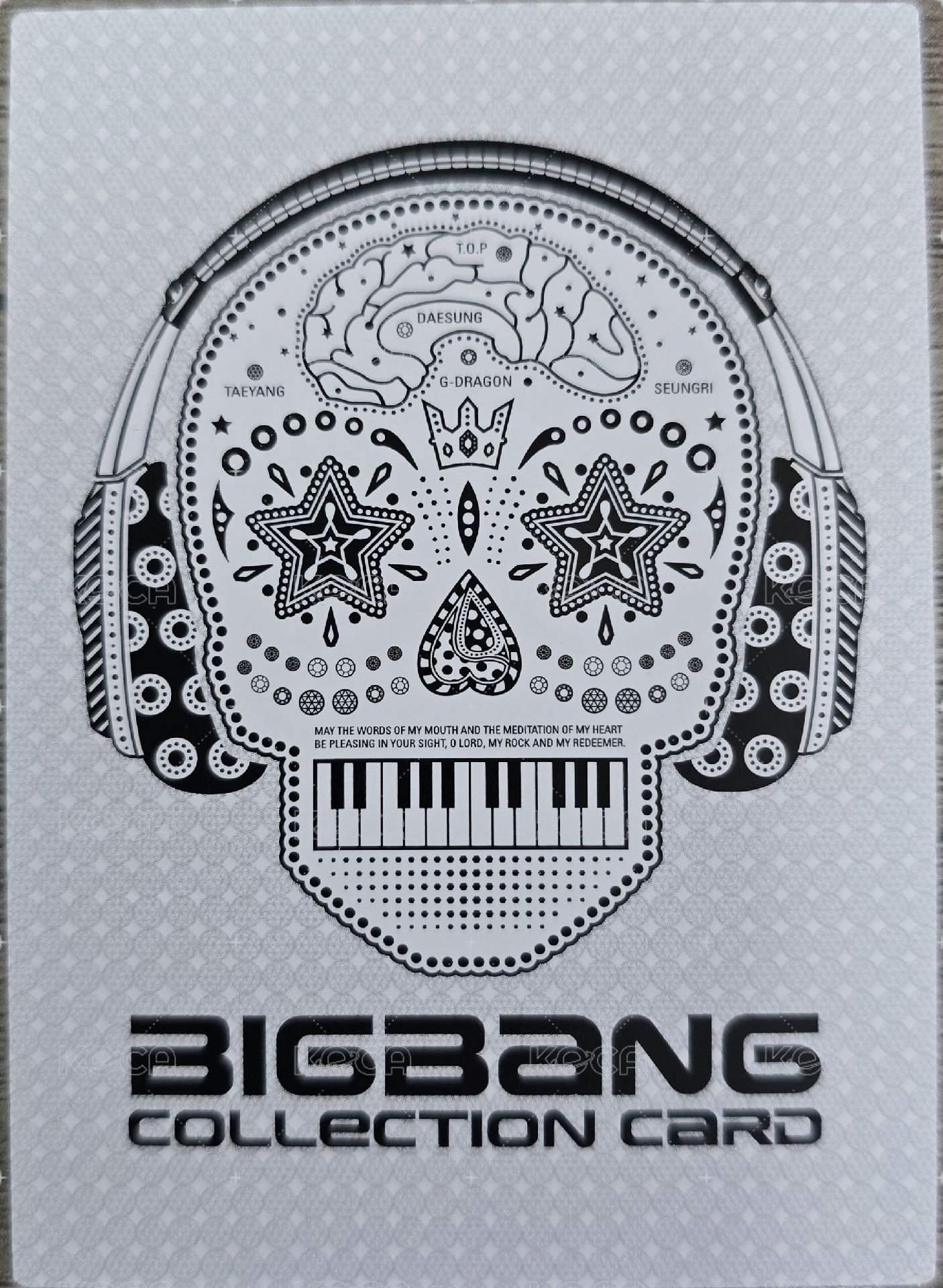   BIGBANG COLLECTION CARD 2011 隨機卡  背面