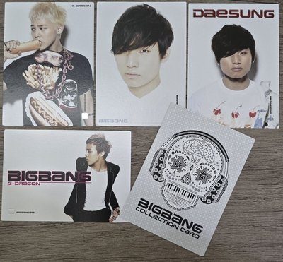 BIGBANG COLLECTION CARD 2011 YG官方收藏卡5張 黑骷髏
