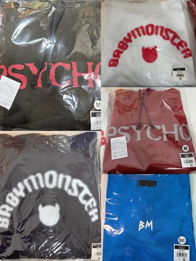 babymonster 寶怪 psycho hot sauce 辣醬 日本限定 惡魔角 帽t 帽踢 台北快閃店 衣服