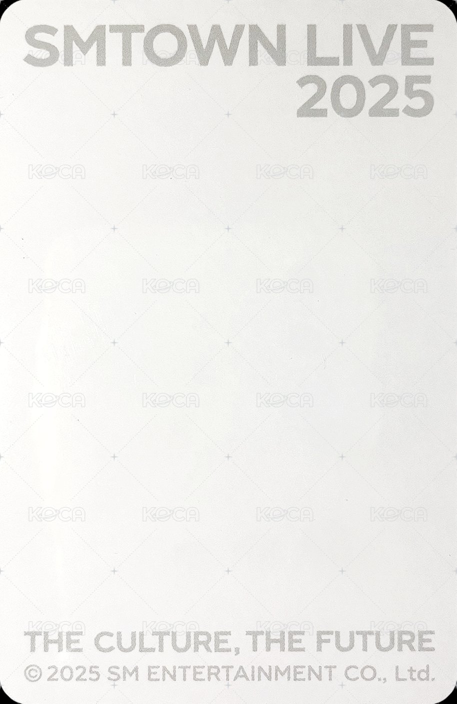 SMTOWN LIVE 2025 隨機卡 刮刮卡 背面