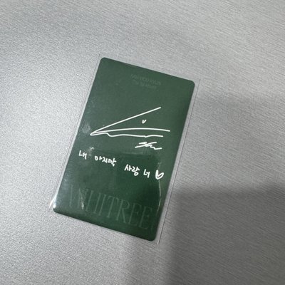 INFINITE NamWoohyun 南優鉉 專輯 小卡 WHITREE SOLO