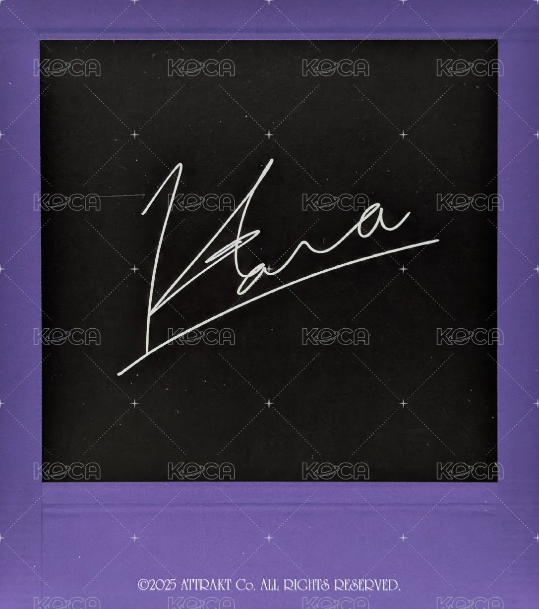 Day & Night 專輯卡 Night ver. 拍立得卡 背面