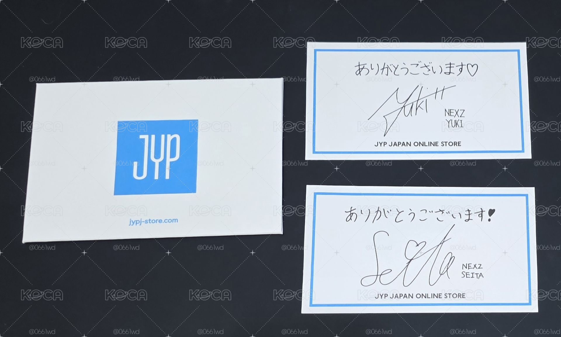 NEXZ JYP JAPAN STORE 感謝卡