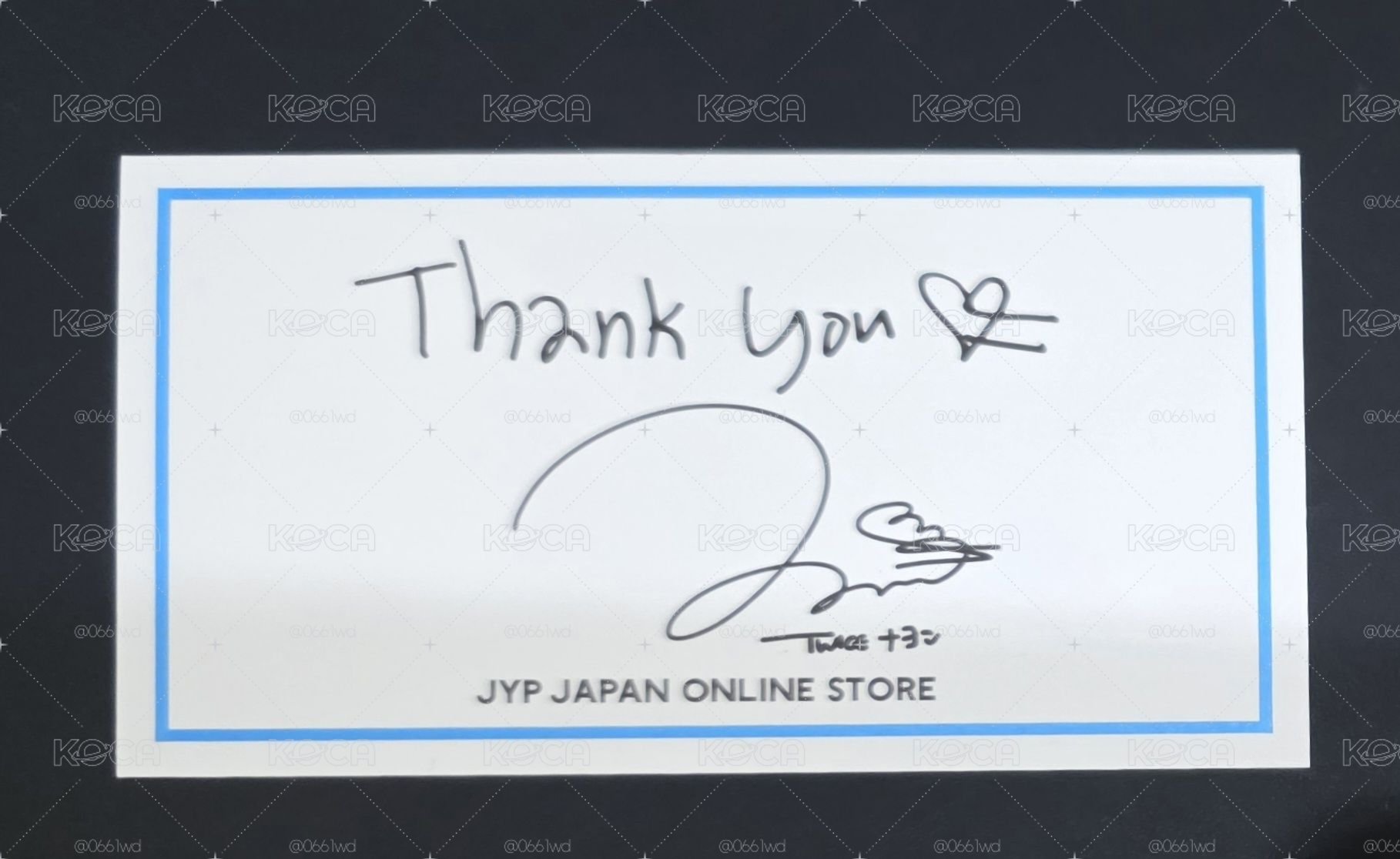 TWICE JYP JAPAN STORE 感謝卡