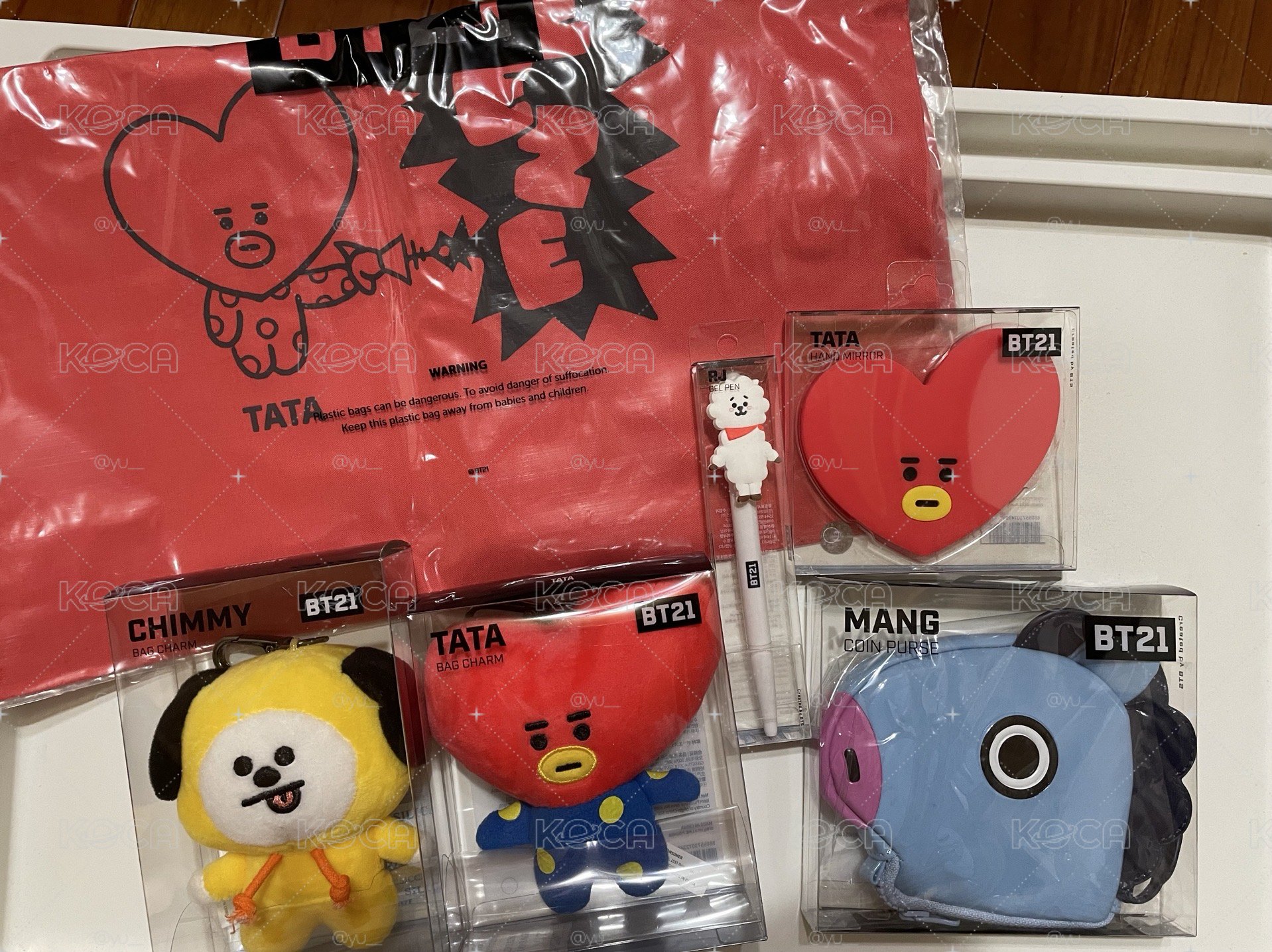 BT21 1代 鏡子/零錢包/購物袋/原子筆