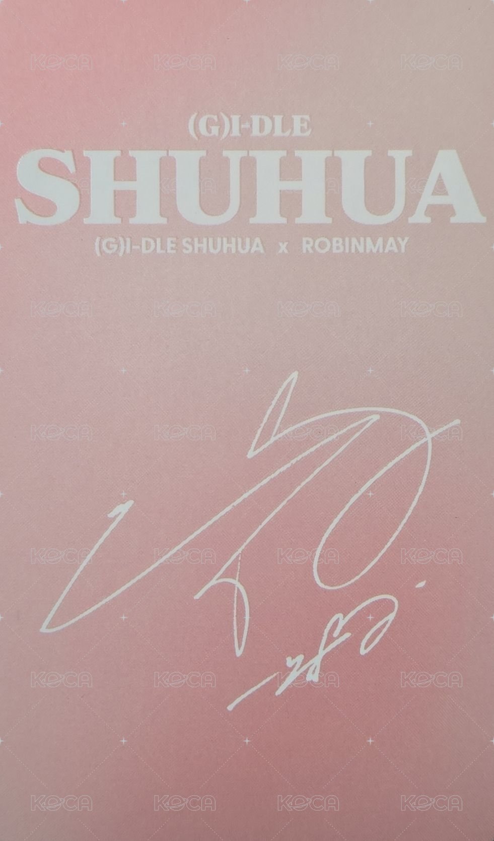 ROBINMAY 代言卡  背面