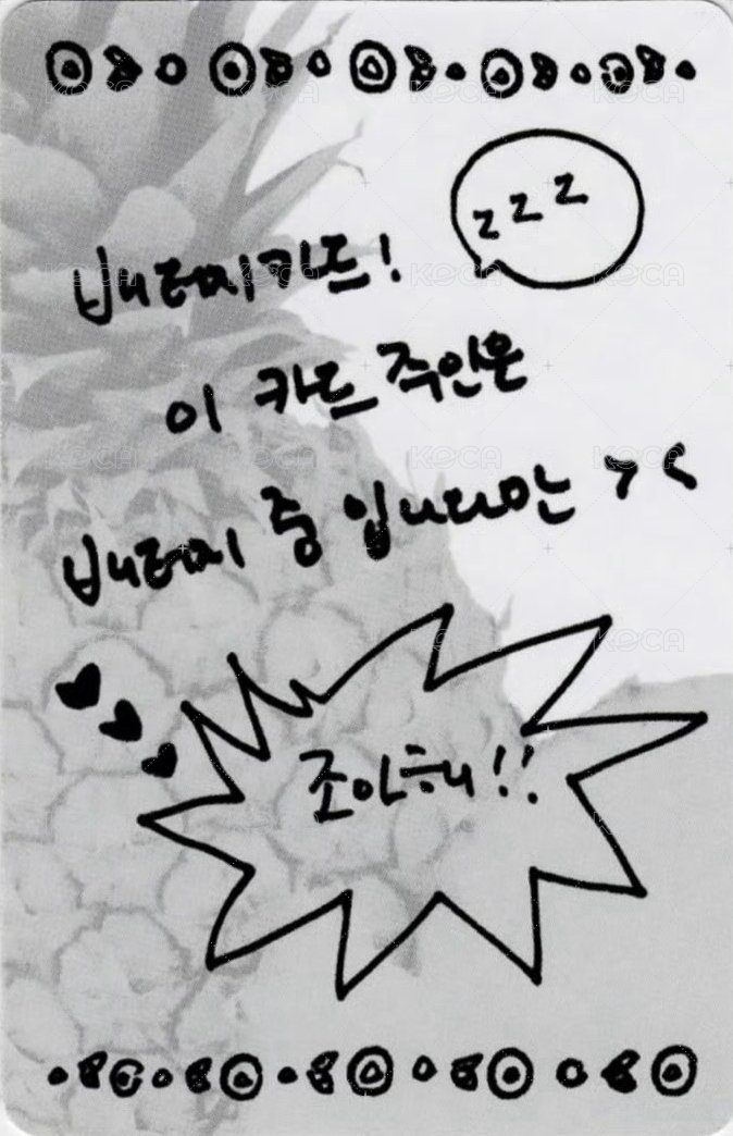 bolo4 專輯卡 Pineapple ver. 背面