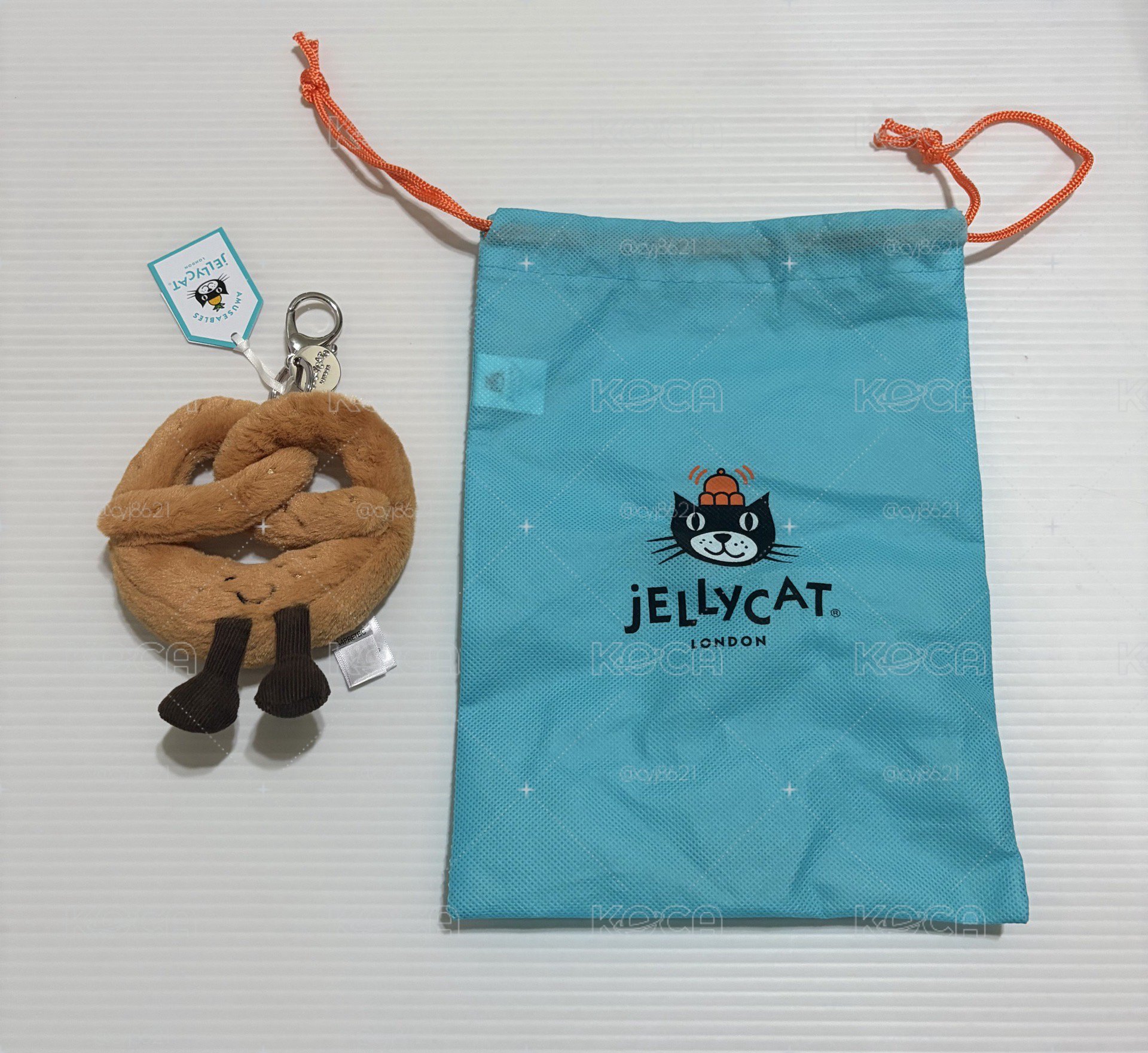 jellycat 麵包結 蝴蝶餅 娃娃 吊飾