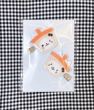 日巡場週 奶茶貓髮夾 現貨