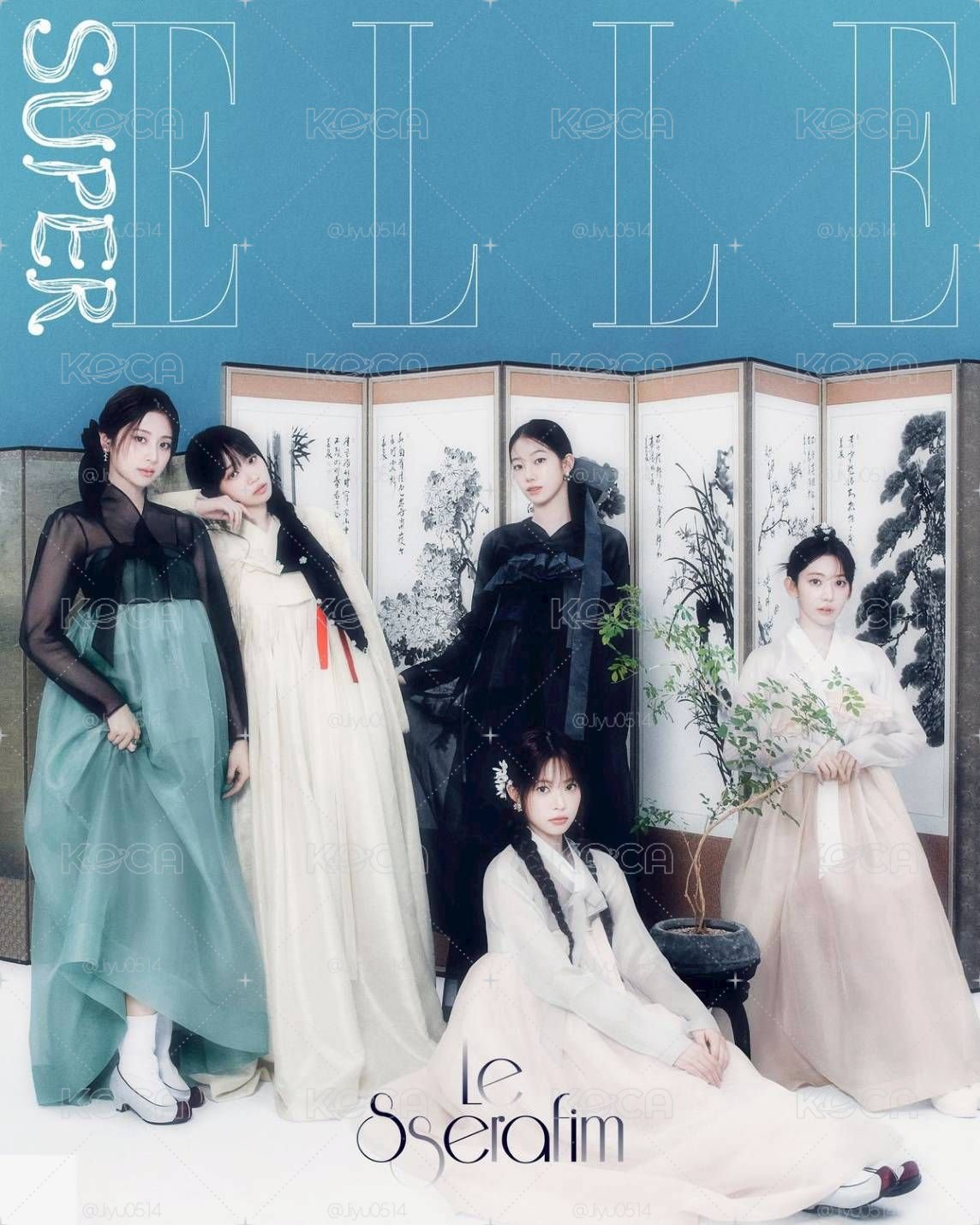 [現貨] 韓雜ELLE 10月號 Le sserafim韓服內頁 秀智封面