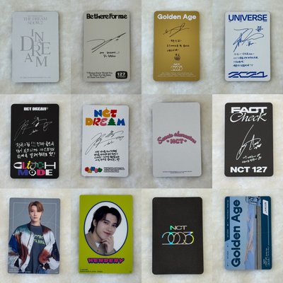 NCT127 NCT DREAM WayV 渽民 楷燦 辰樂 肖俊 冠亨 錢錕 Tne Johnny Yuta 專卡