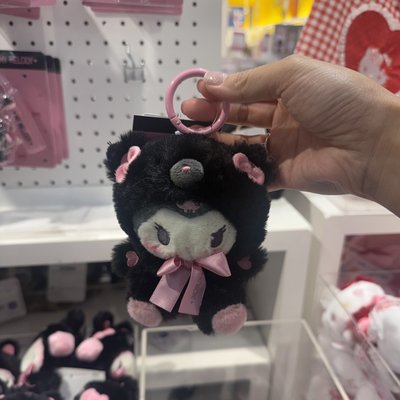 酷洛米 黑色動物系列 黑熊酷洛米 吊飾 吊娃