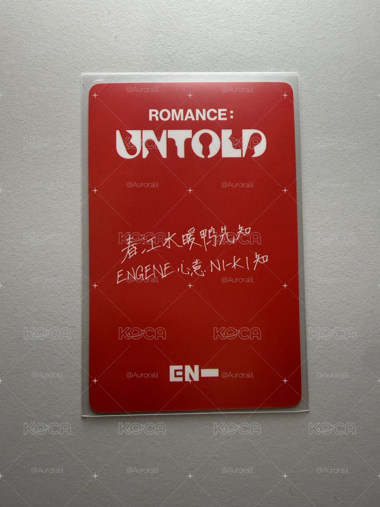 ENHYPEN 西村力 Ni-ki yzy5.0 吸血鬼中文卡背 