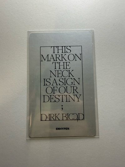 ENHYPEN JAKE 沈載倫 mini4 dark blood 電子專卡