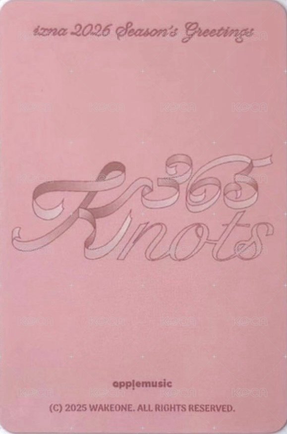 26’年曆 am 特典卡  背面