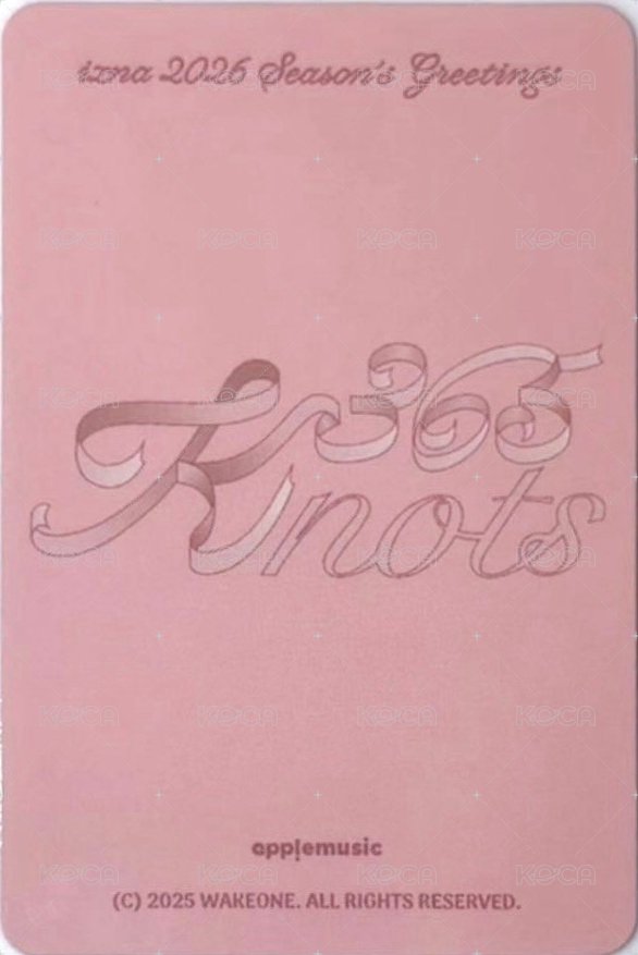 26’年曆 am 特典卡  背面