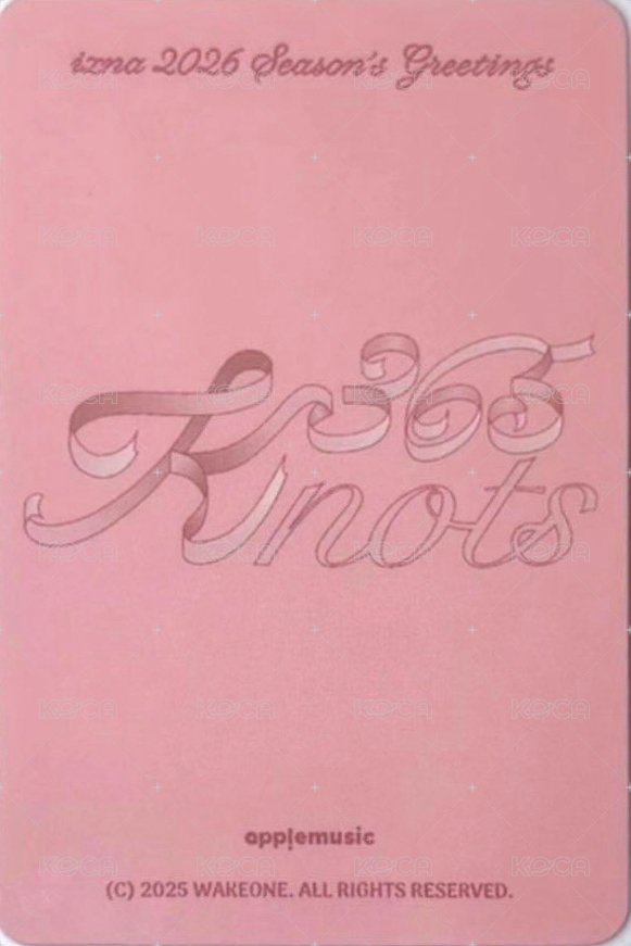 26’年曆 am 特典卡  背面