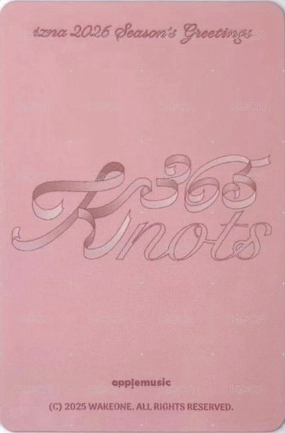 26’年曆 am 特典卡  背面