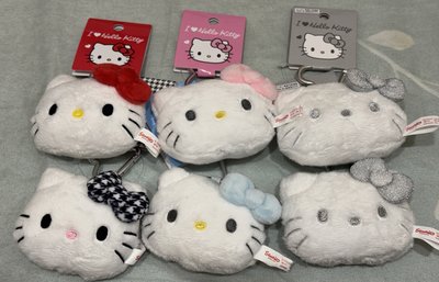 Hello Kitty三麗鷗 大頭愛心扣吊飾