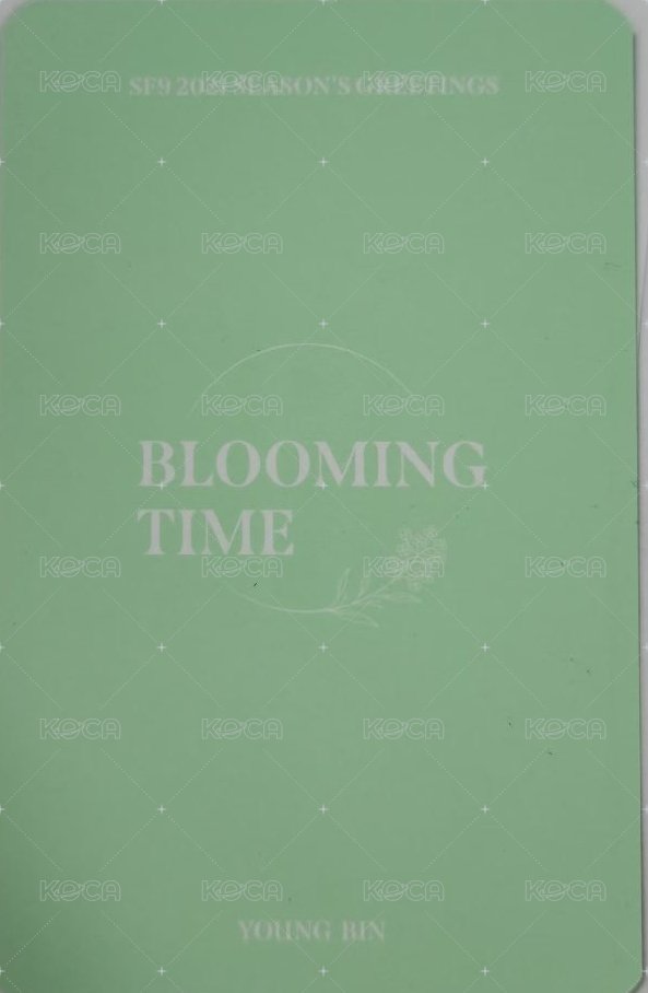 2021 SEASON'S GREETINGS  BLOOMING TIME 年曆卡 自拍卡 背面