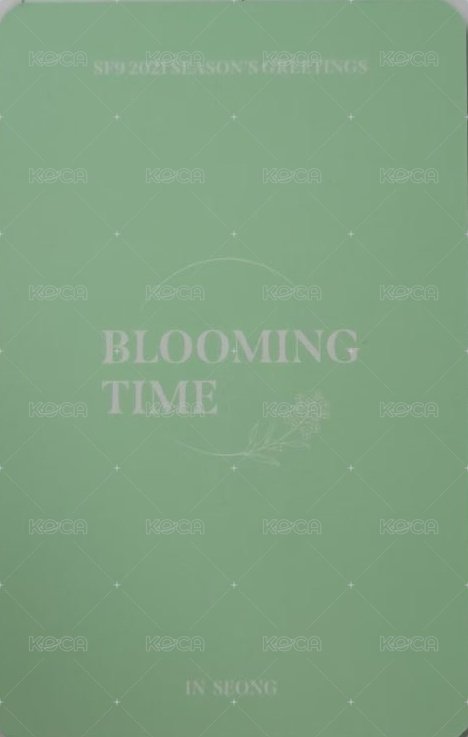 2021 SEASON'S GREETINGS  BLOOMING TIME 年曆卡 自拍卡 背面