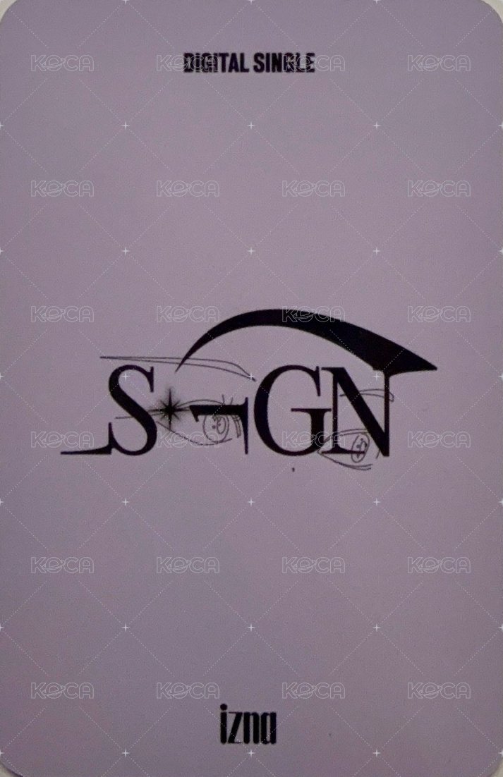 SIGN 打歌卡 第一週 耳機 背面