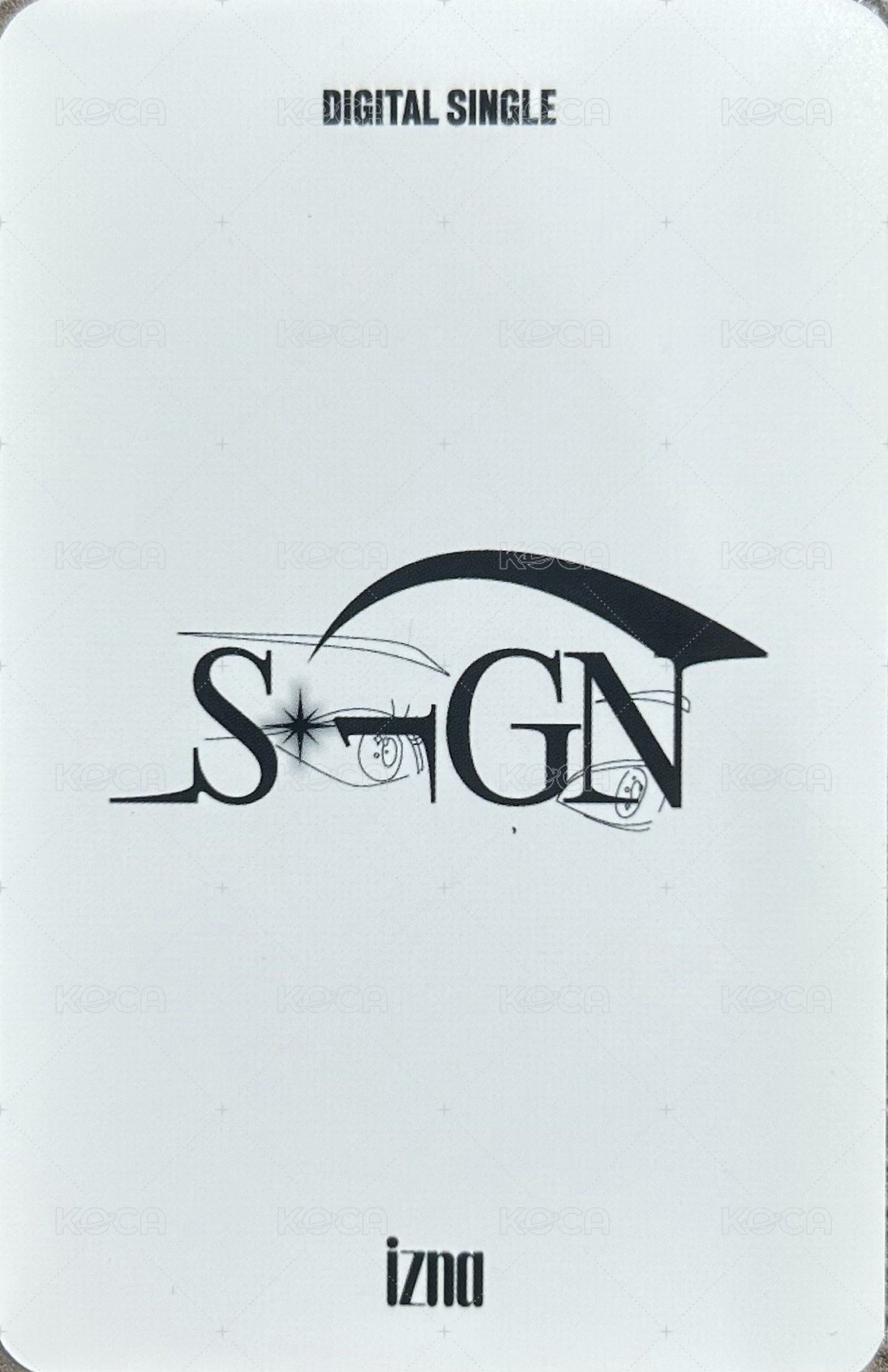 SIGN 打歌卡 第二週 背面