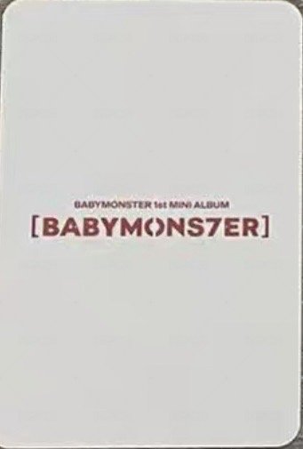 BABYMONS7ER knpops 特典卡  背面