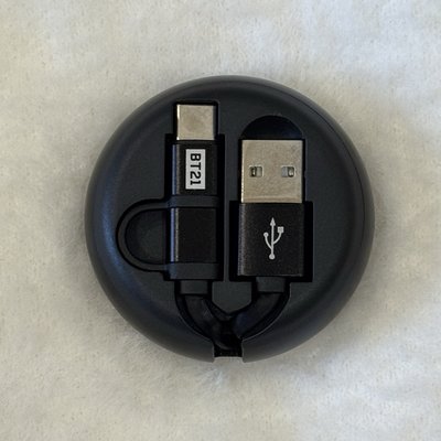 BTS BT21 Shooky 捲線器式 充電線 傳輸線