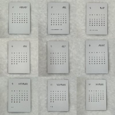 EXO 2015年曆 年曆卡