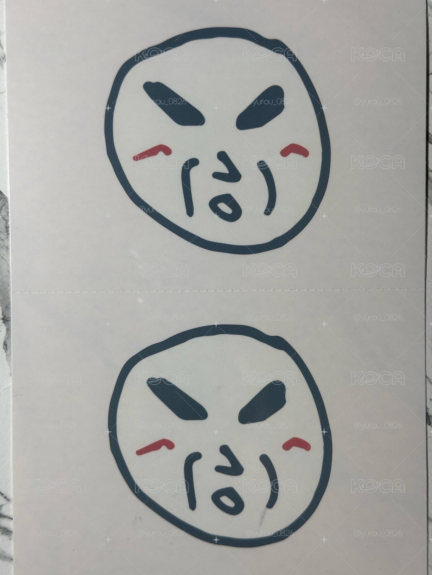 旻皺皺人紋身貼紙
