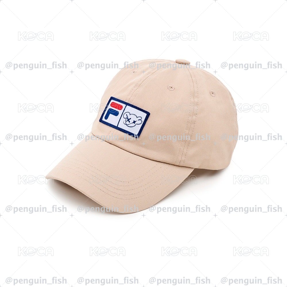 FILA 聯名 棒球帽 LOGO帽 卡其