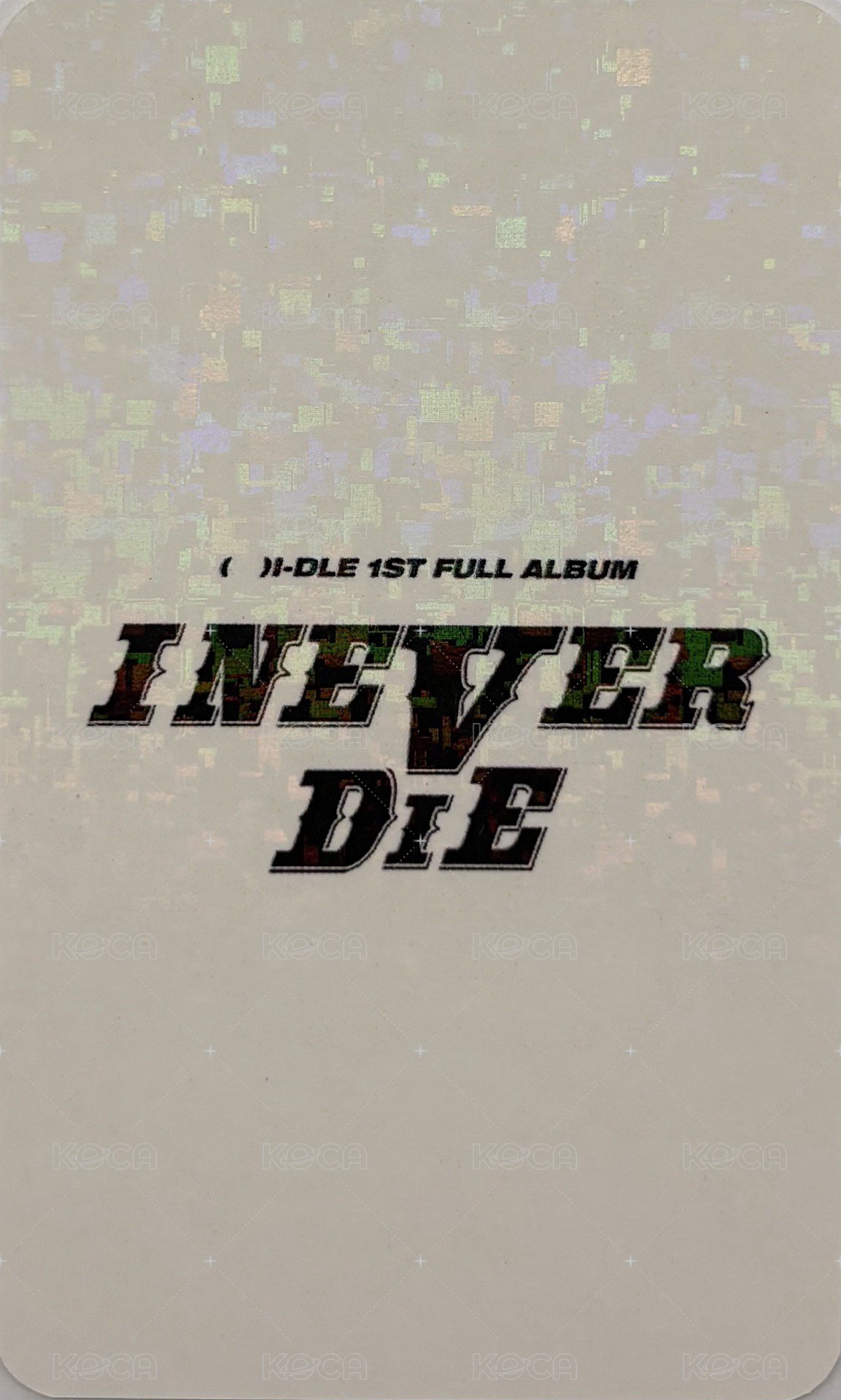 I NEVER DIE jjmuze 1.0 簽售卡  背面