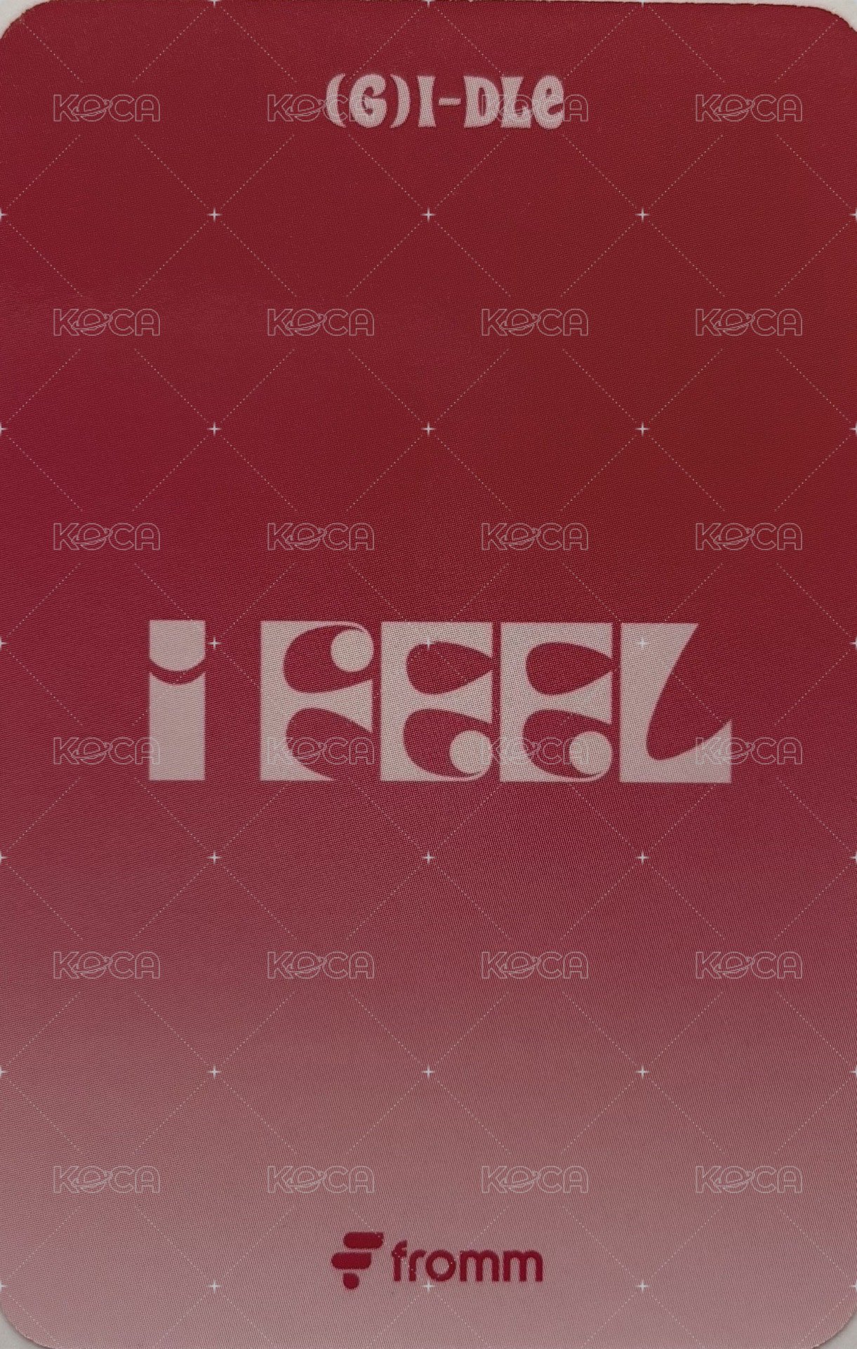 I feel fromm 1.0 簽售卡 -麵 背面