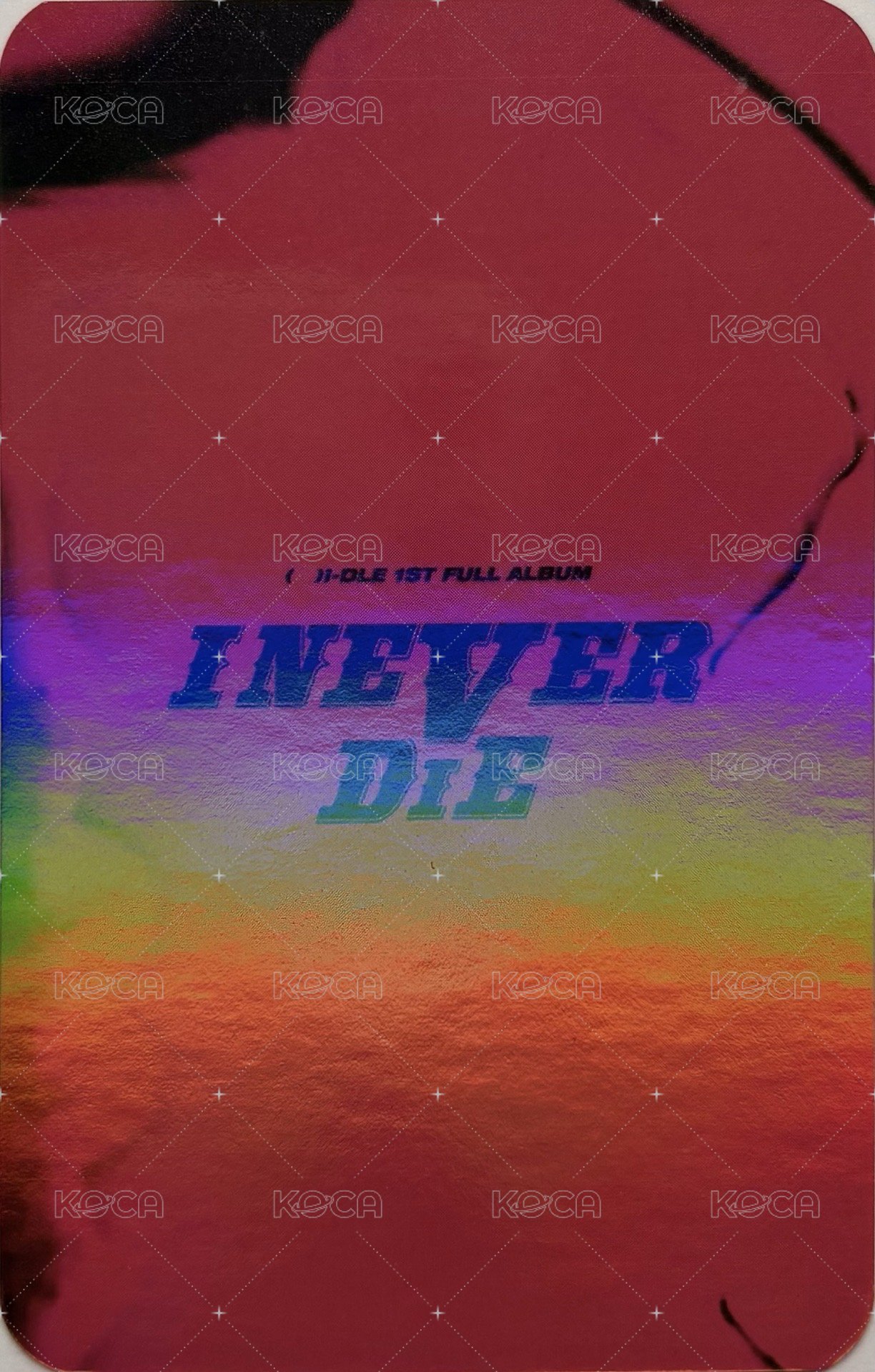 I NEVER DIE kms 特典卡 1.0-麵 背面