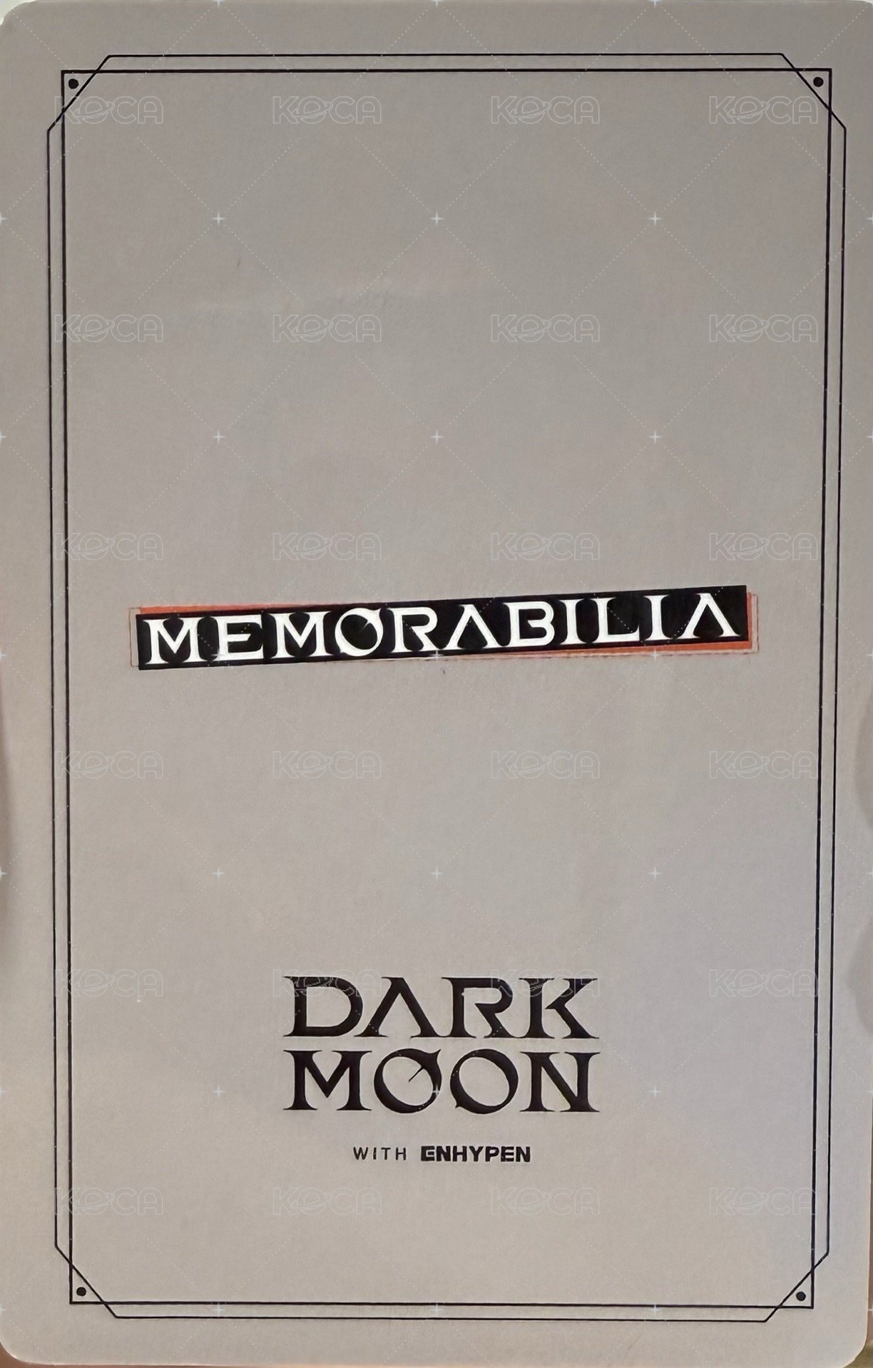 暗月特別專 yzy 特典卡  背面