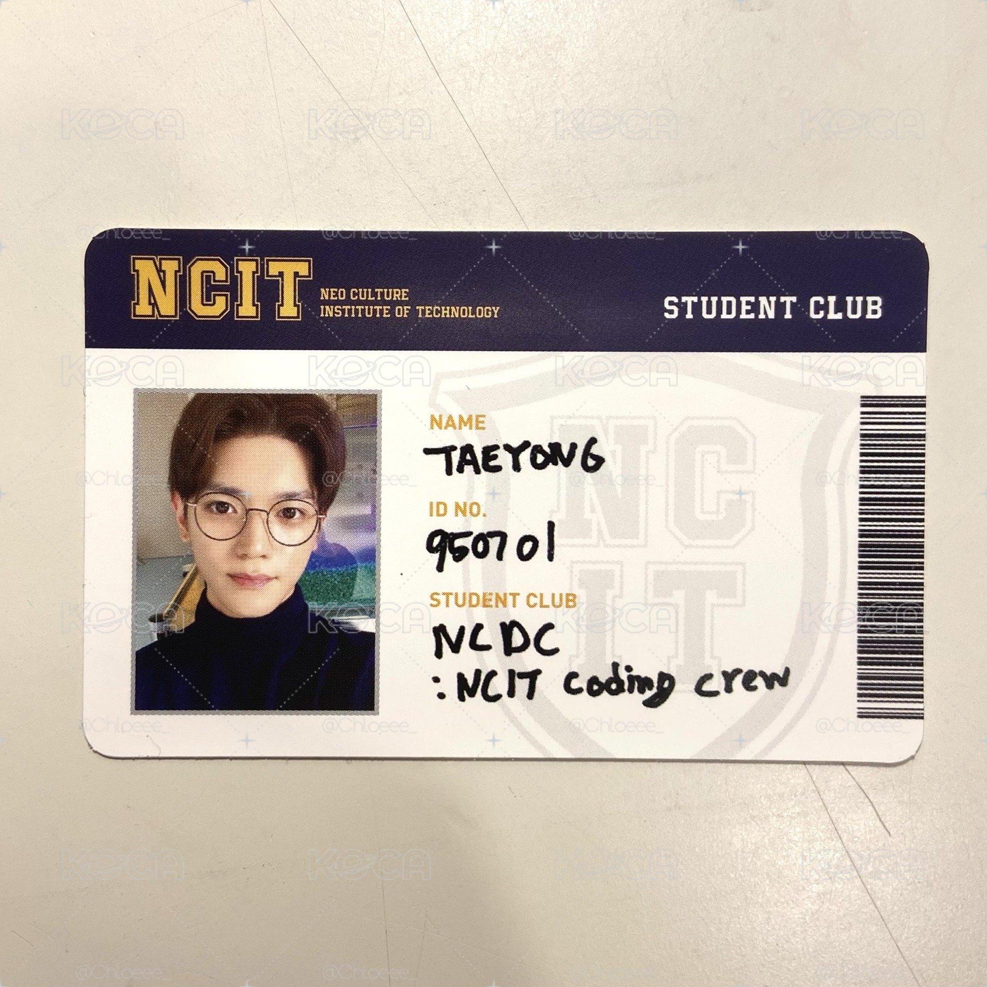 Nct127 NCIT周邊卡 泰容 學生證