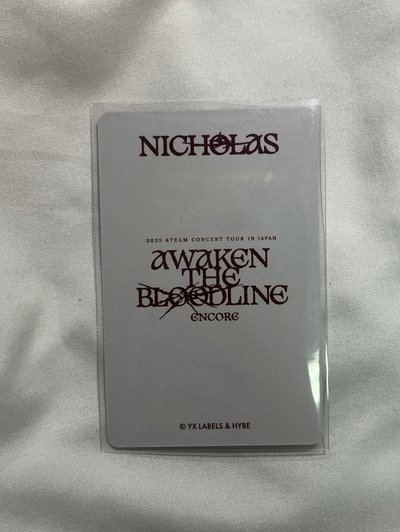 NICHOLAS AIB LIVE卡