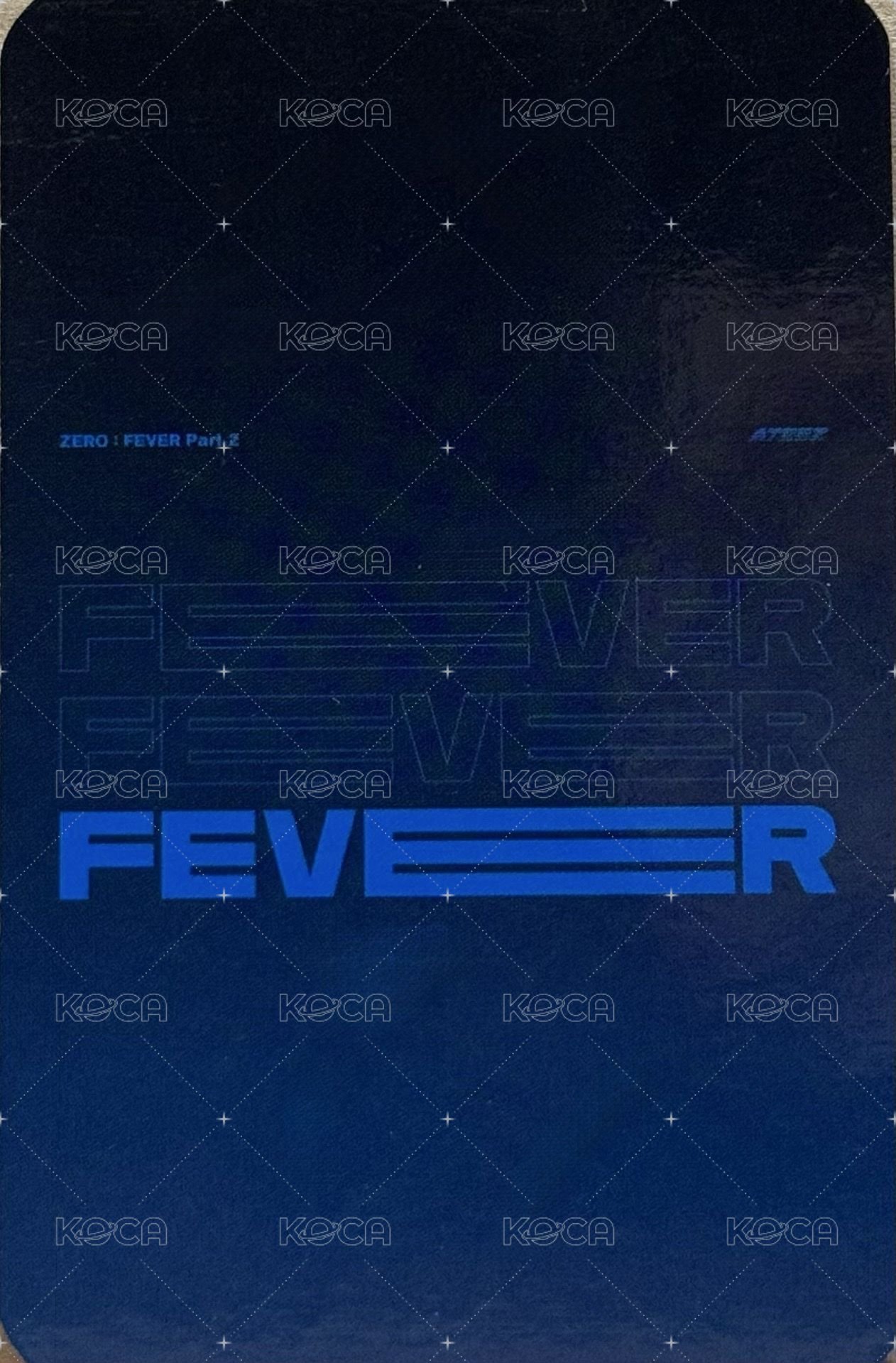 Fever pt.2 MK MEDIA 簽售卡  背面