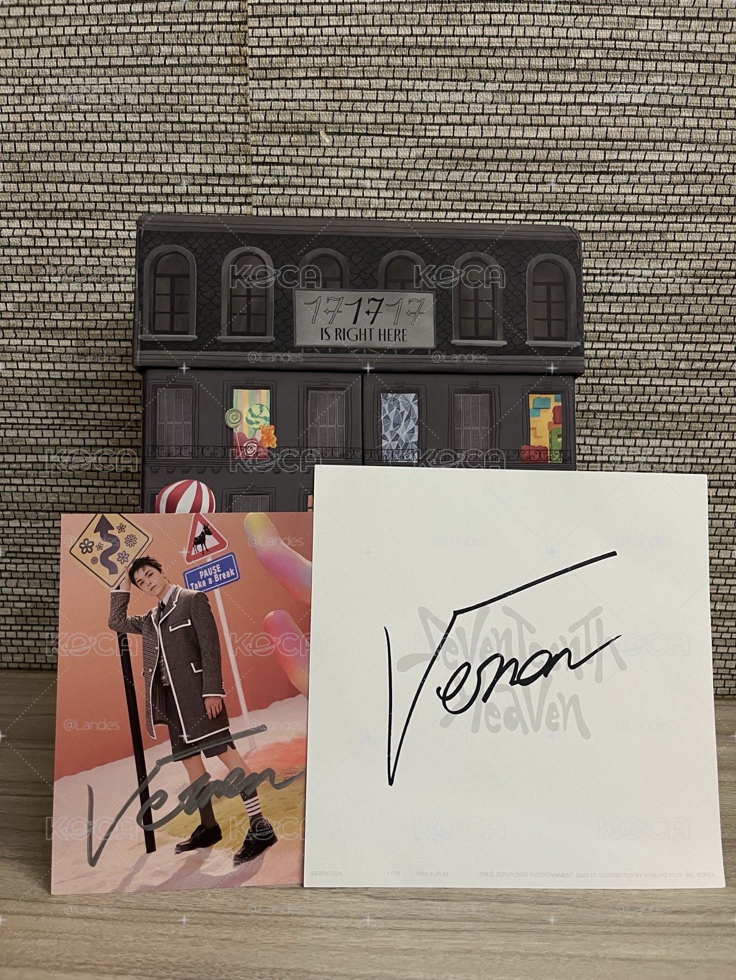 隨便賣 快速出貨 SEVENTEEN 空專大盤 Vernon 簽*2 贈圓佑姓名綁帶