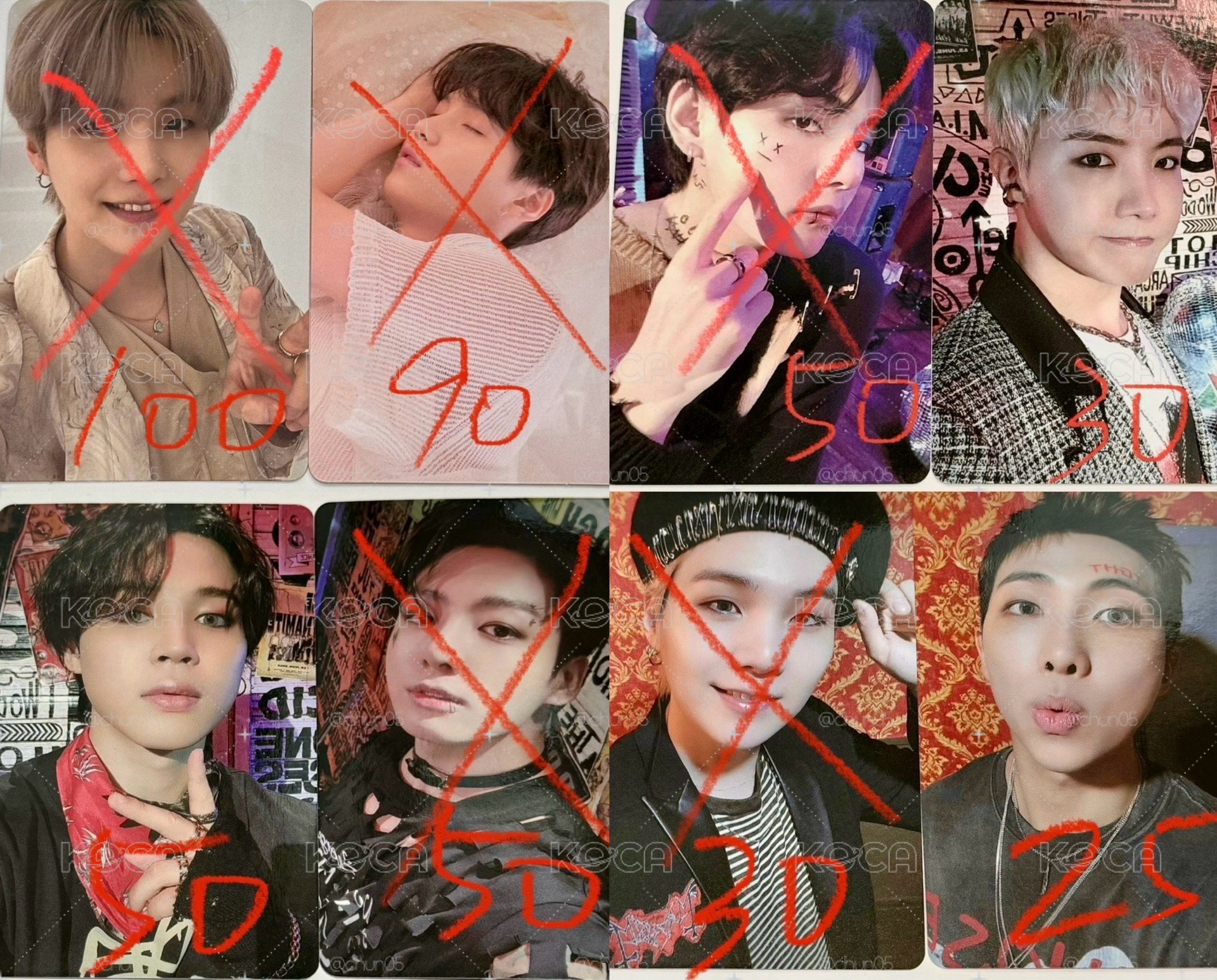 BTS 號錫、南俊、智旻｜2022年曆小卡