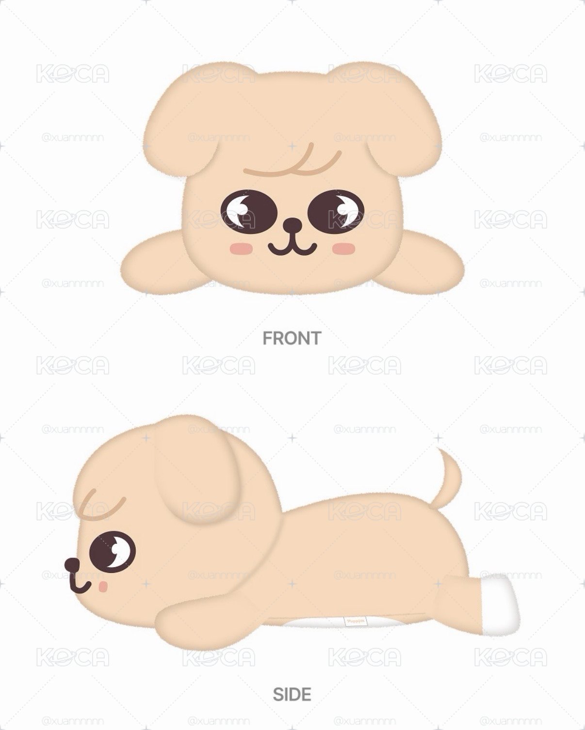 PuppyM PLUSH LYING Ver. 昇玟設計泰迪帕皮趴娃現貨