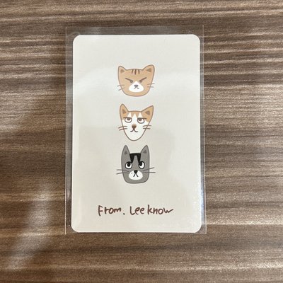 安可快閃店 成員設計款 旻 周邊卡 卡背手繪順東多🐱