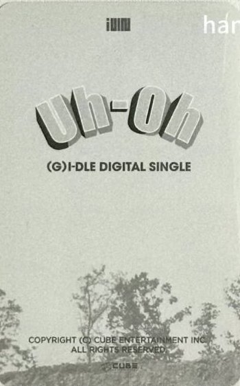 UH-OH 打歌卡  背面