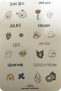 一期會員 手繪 貼紙 