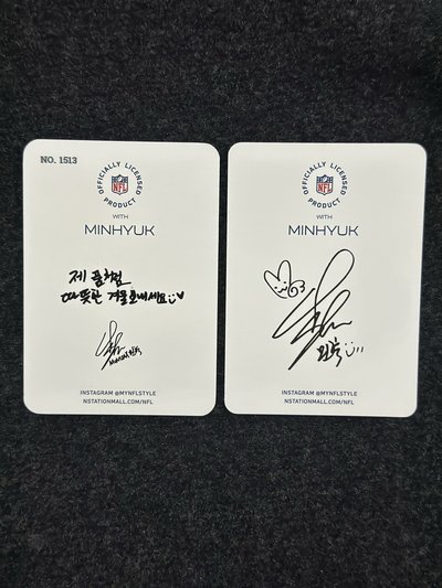 MONSTA X 玟赫 NFL 代言卡🏈