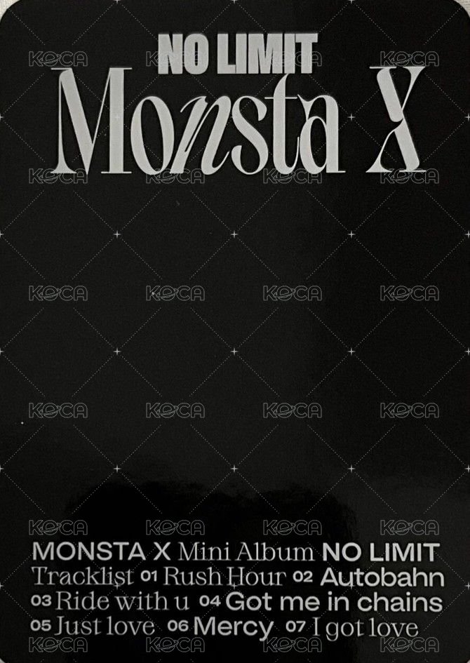 NO LIMIT 星船 Jewel 特典卡  背面