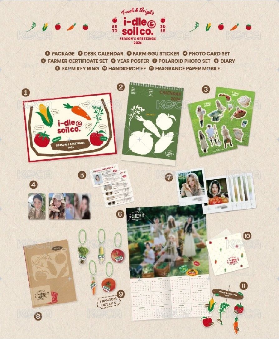 i-dle 2026年曆／米妮set組Minnie 含小卡、農夫證、拍立得