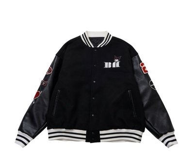 寶怪酷洛米聯名 棒球外套 黑色