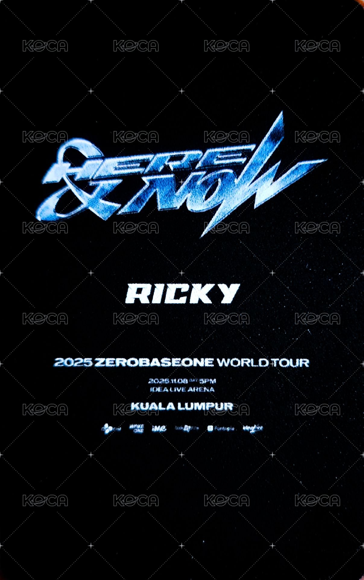 世巡H&N 吉隆坡 入場卡 / 場限卡  背面